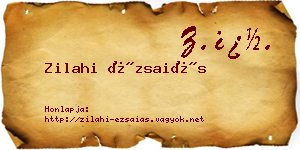 Zilahi Ézsaiás névjegykártya